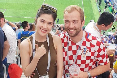 Siêu mẫu Thu Hằng chia sẻ khoảnh khắc đáng nhớ khi được xem trận chung kết World Cup 2018