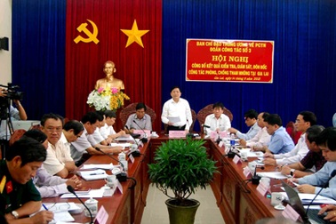 Công bố kết quả phòng chống tham nhũng tại Gia Lai