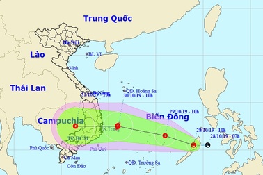 Xuất hiện vùng áp thấp ở Biển Đông