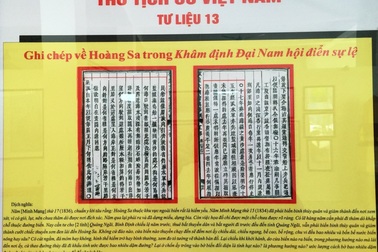 Tư liệu Thư tịch cổ Việt Nam khẳng định Hoàng Sa, Trường Sa của Việt Nam