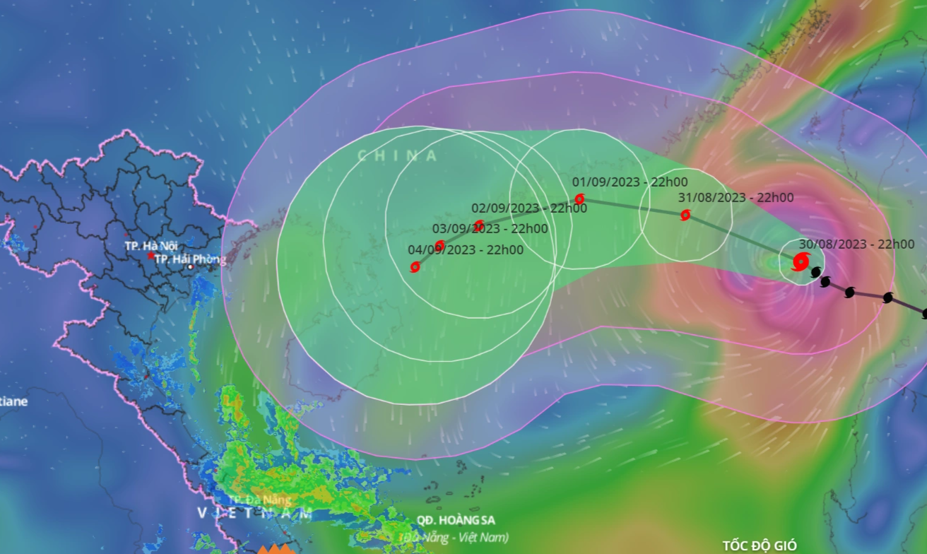 Siêu bão Saola ở giai đoạn mạnh nhất - 1