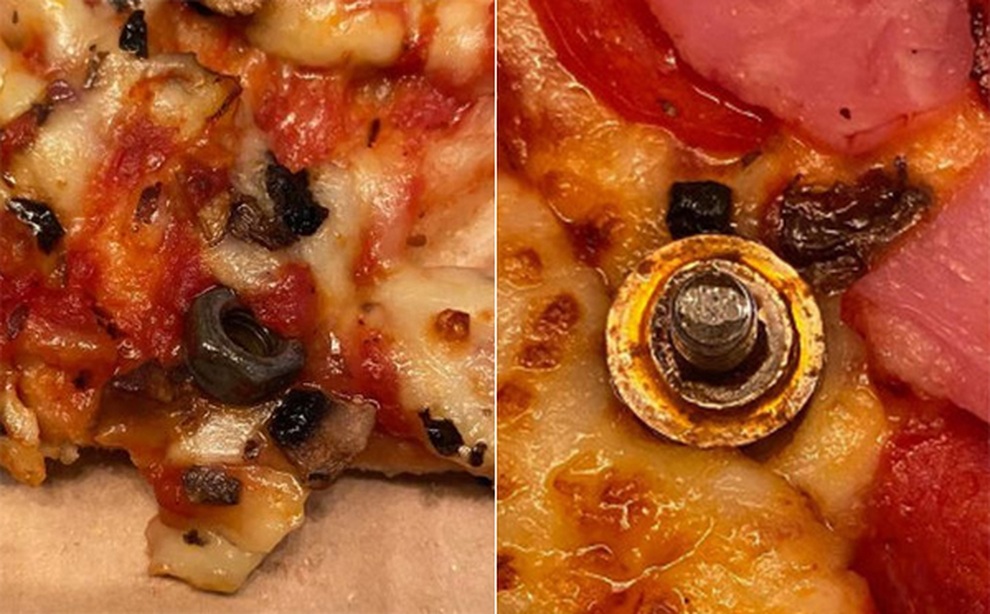 Thực khách kinh hãi khi đang ăn dở Pizza thì phát hiện... đinh vít - 2