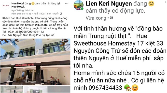 Hàng loạt khách sạn, nhà nghỉ tại miền Trung miễn phí chỗ ở cho bà con vùng lũ và đoàn cứu trợ: Cuộc sống là phải biết cho đi! - Ảnh 2.