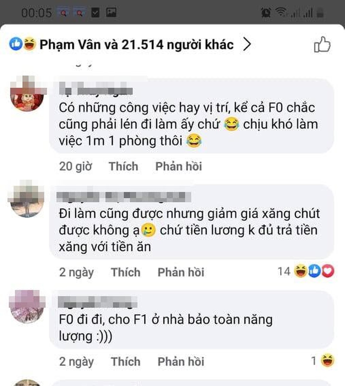 Phản ứng bất ngờ của người lao động trước đề xuất cho F0, F1 đi làm - 2 Phản ứng bất ngờ của người lao động trước đề xuất cho F0, F1 đi làm - 2