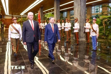 Lễ đón chính thức Tổng Bí thư, Chủ tịch nước Tô Lâm tại Cuba diễn ra trọng thể