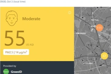 Ứng dụng AirVisual hạ mức cảnh báo không khí ô nhiễm tại Hà Nội
