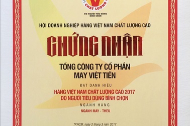 Việt Tiến - thương hiệu có giá trị cao nhất ngành may Việt Nam 2017