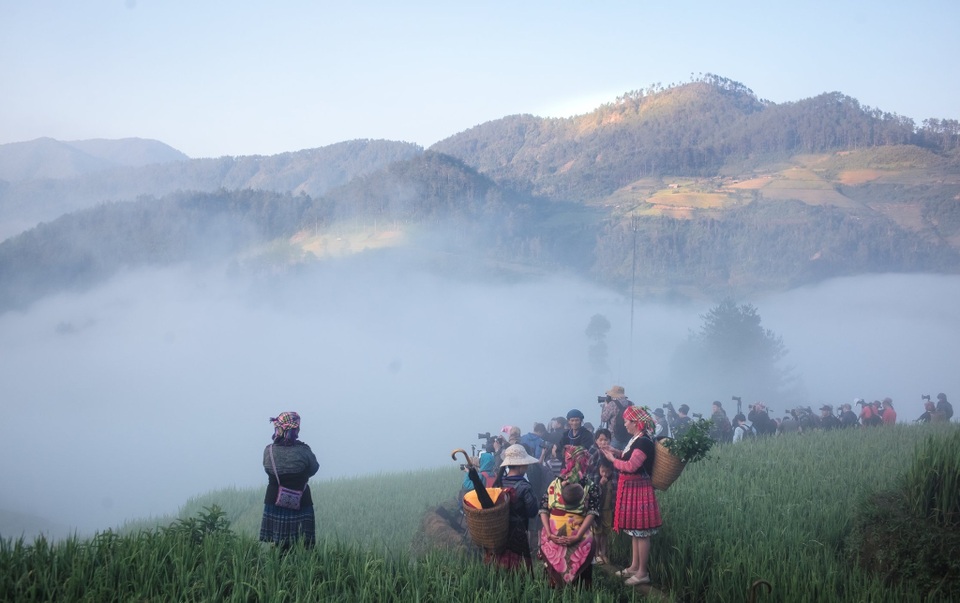 Hậu trường hàng trăm người xếp hàng chụp ảnh ruộng bậc thang Mù Cang Chải - 4 Hậu trường hàng trăm người xếp hàng chụp ảnh ruộng bậc thang Mù Cang Chải - 4