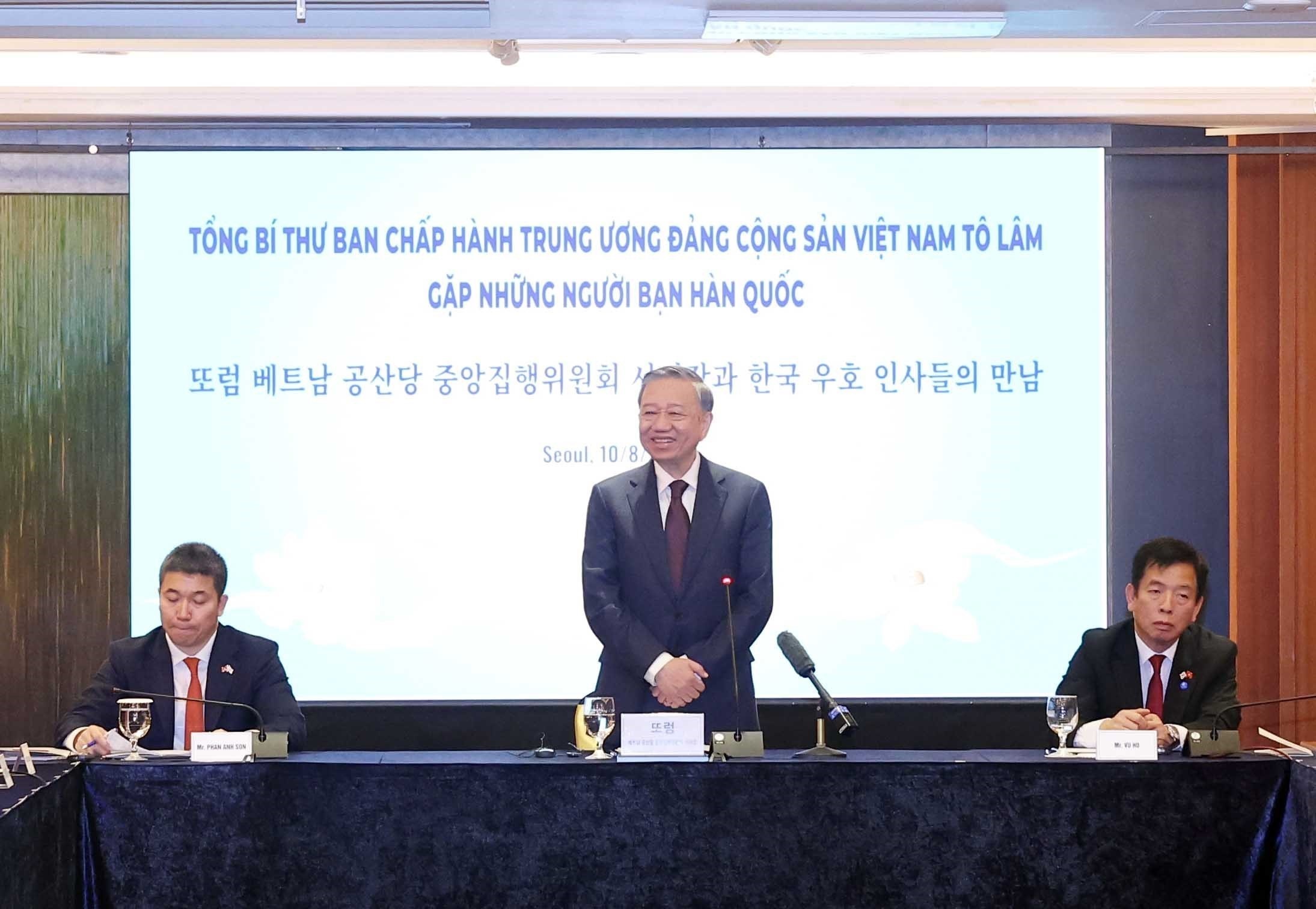 Tổng Bí thư Tô Lâm gặp những người bạn Hàn Quốc - 1