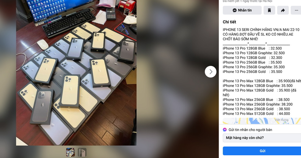 iPhone 13 Pro Max chính hãng cháy hàng, bị thổi giá tại chợ đen - 1 iPhone 13 Pro Max chính hãng cháy hàng, bị thổi giá tại chợ đen - 1