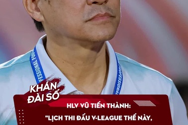 HLV Vũ Tiến Thành: "Lịch thi đấu V-League thế này, cầu thủ chấn thương hết"