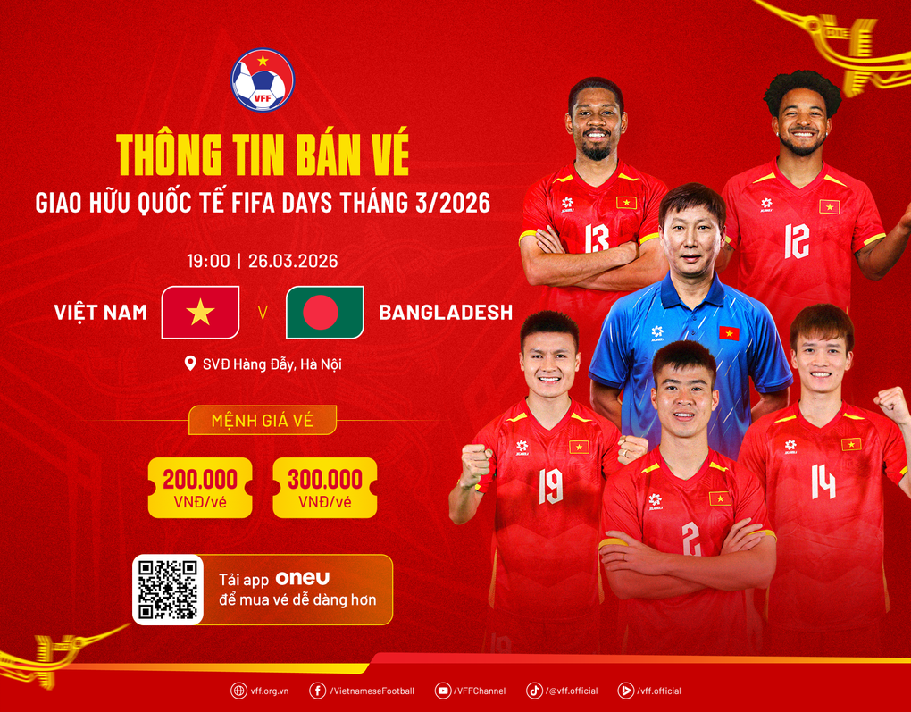 Công bố giá vé trận tuyển Việt Nam và Bangladesh trên sân Hàng Đẫy - 3 Công bố giá vé trận tuyển Việt Nam và Bangladesh trên sân Hàng Đẫy - 3