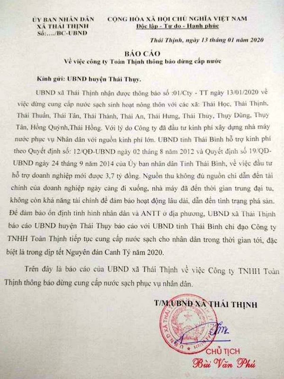 Vụ người dân có nguy cơ bị cắt nước sạch: Chỉ cung cấp nước đến mồng 5 Tết - 2 Vụ người dân có nguy cơ bị cắt nước sạch: Chỉ cung cấp nước đến mồng 5 Tết - 2