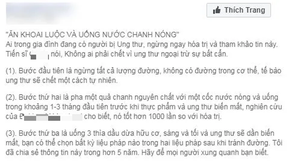 Giáo sư dinh dưỡng: Kiêng khem để ép ung thư chết đói là phản khoa học - 1 Giáo sư dinh dưỡng: Kiêng khem để ép ung thư chết đói là phản khoa học - 1
