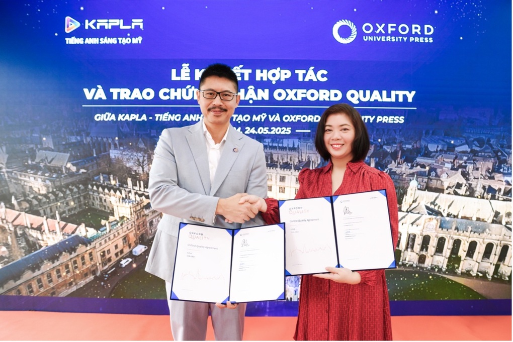Oxford University Press trao chứng nhận Oxford Quality cho KAPLA - 1 Oxford University Press trao chứng nhận Oxford Quality cho KAPLA - 1