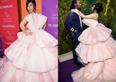 Cardi B lộng lẫy trong bộ váy "siêu to khổng lồ"
