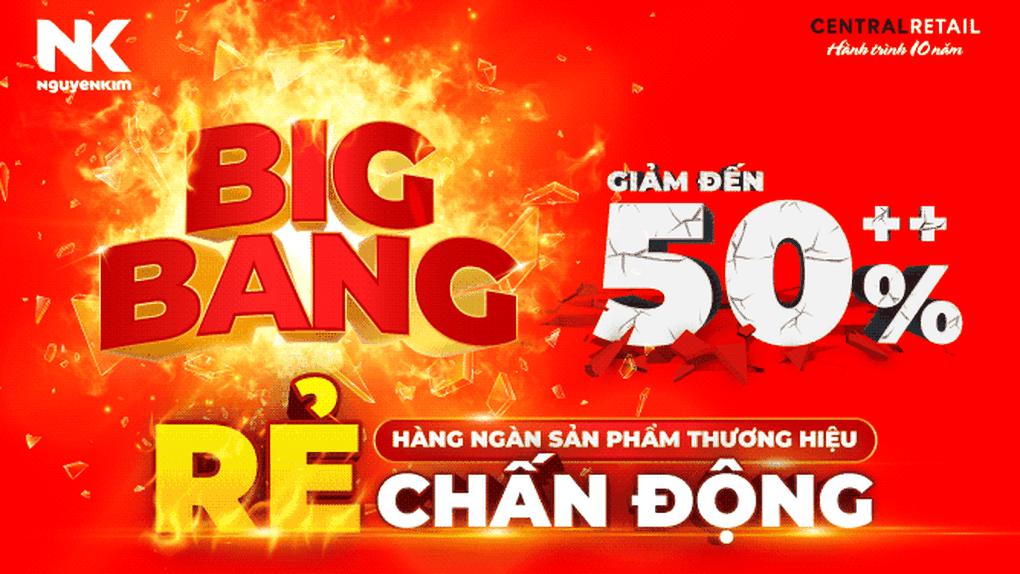 Nguyễn Kim giảm giá tới hơn 50% trong chương trình khuyến mại Big Bang - 1 Nguyễn Kim giảm giá tới hơn 50% trong chương trình khuyến mại Big Bang - 1