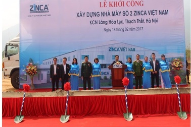 Zinca Việt Nam khởi công xây dựng nhà máy số 2