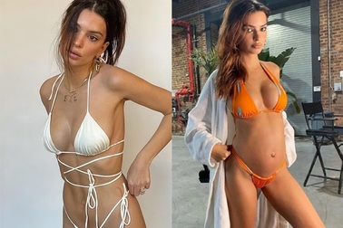 "Chân dài" Emily Ratajkowski siêu gợi cảm sau khi sinh con 2 tháng