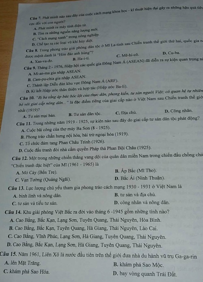 Đề thi Lịch sử vào lớp 10 Hà Nội, phổ điểm sẽ ở mức 8 điểm - Ảnh 4.