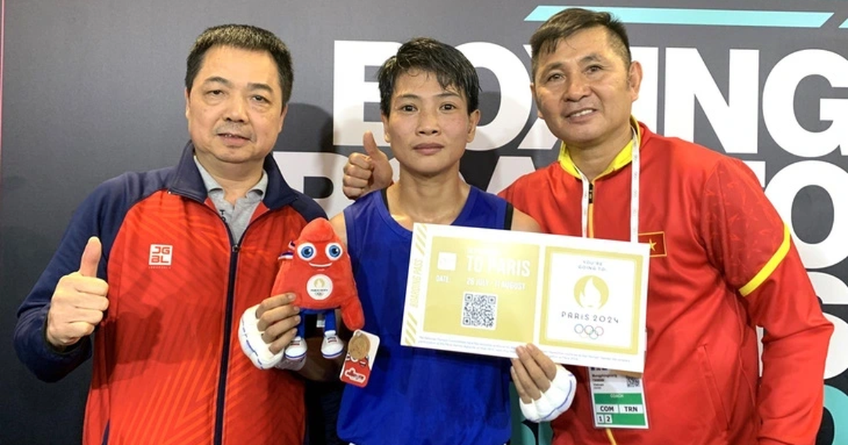 Võ Thị Kim Ánh là vận động viên boxing Việt Nam đầu tiên giành vé dự Olympic 2024 (Ảnh: BVN).