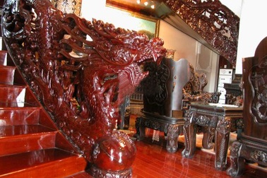 Nội thất gỗ tiền tỉ trong “lâu đài” của đại gia Hải Phòng 