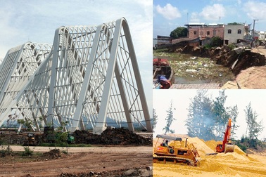 14 căn nhà trôi tuột xuống sông và cổng tỉnh 200 tỷ đồng