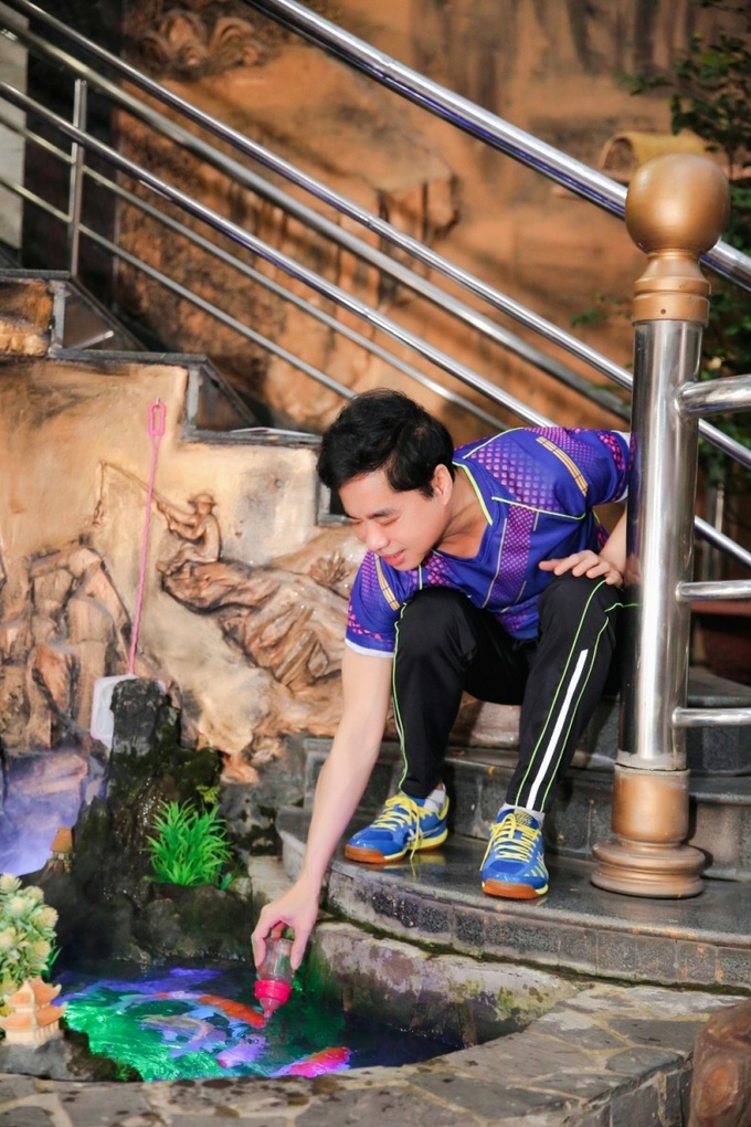 Thời gian rảnh, Ngọc Sơn dành hết cho việc trồng cây, nuôi cá