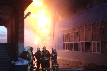 Cháy chợ người Việt ở Nga