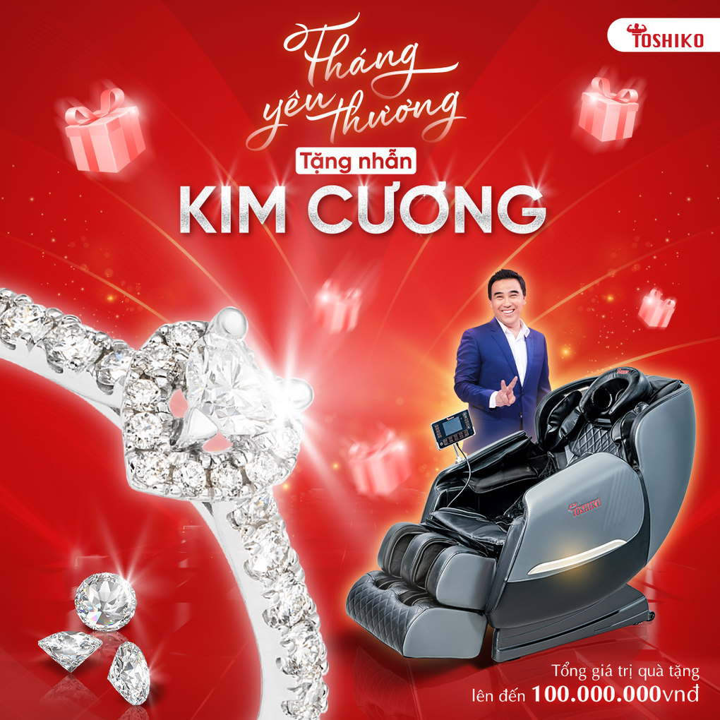 Cơ hội nhận nhẫn kim cương khi mua ghế massage Toshiko - 3 Cơ hội nhận nhẫn kim cương khi mua ghế massage Toshiko - 3