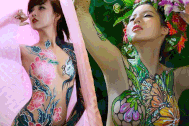 Đã mắt với những bức tranh tuyệt đẹp trên cơ thể thiếu nữ Việt