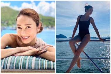 Dáng vóc "vạn người mê" của Lê Tư khi diện áo tắm ở tuổi 50