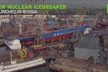 Nga hạ thủy tàu phá băng hạt nhân lớn nhất thế giới