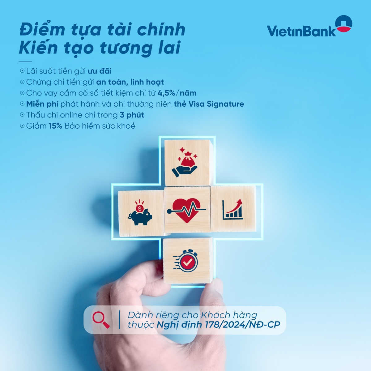 VietinBank mang đến giải pháp tài chính dành cho cán bộ nghỉ việc theo Nghị định 178 - 1