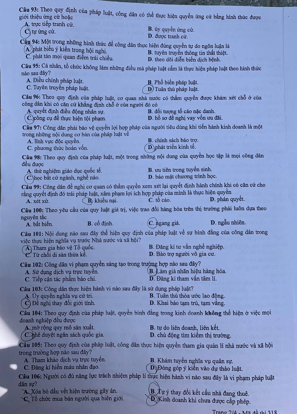 Gợi ý đáp án môn Giáo dục công dân: Thí sinh tự tin gặt điểm cao - 8 Gợi ý đáp án môn Giáo dục công dân: Thí sinh tự tin gặt điểm cao - 8