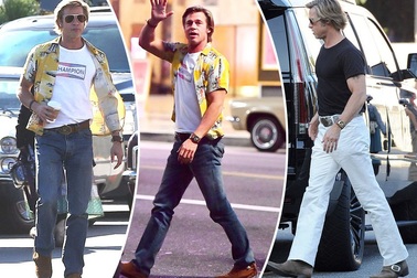 Brad Pitt đẹp kiểu “lãng tử, cổ điển” trên phim trường