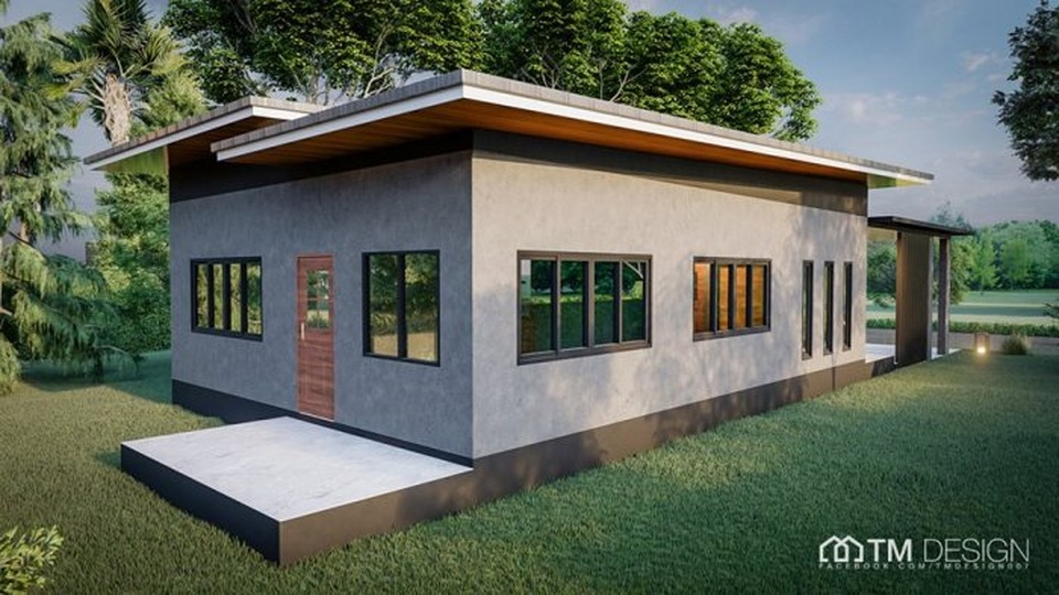 Mẫu nhà cấp 4 với 3 phòng ngủ, đẹp như biệt thự vườn dành cho gia đình Việt - 2 Mẫu nhà cấp 4 với 3 phòng ngủ, đẹp như biệt thự vườn dành cho gia đình Việt - 2
