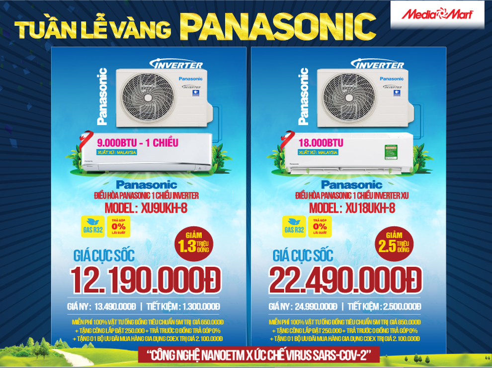 Tuần lễ vàng Panasonic: Mua điều hòa tặng quà đến 2 triệu đồng tại MediaMart - 3 Tuần lễ vàng Panasonic: Mua điều hòa tặng quà đến 2 triệu đồng tại MediaMart - 3