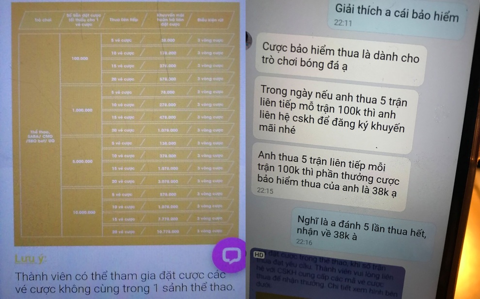Trò chơi cá cược bóng đá qua mạng dụ dỗ, bủa vây người dùng - 2 Trò chơi cá cược bóng đá qua mạng dụ dỗ, bủa vây người dùng - 2