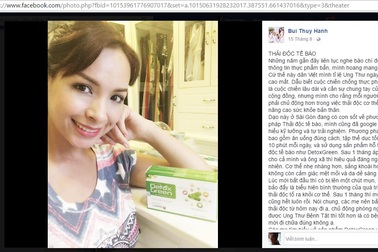 Siêu mẫu Thúy Hạnh bật mí cách thải độc cơ thể đến từng tế bào cực đơn giản