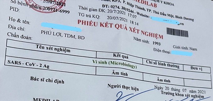 Phát hiện một số trường hợp ở Bình Dương sử dụng giấy xét nghiệm âm tính Covid-19 giả để thông hành - Ảnh 1.