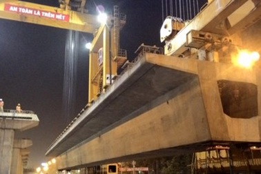 Đêm trên công trường Dự án đường sắt Cát Linh - Hà Đông