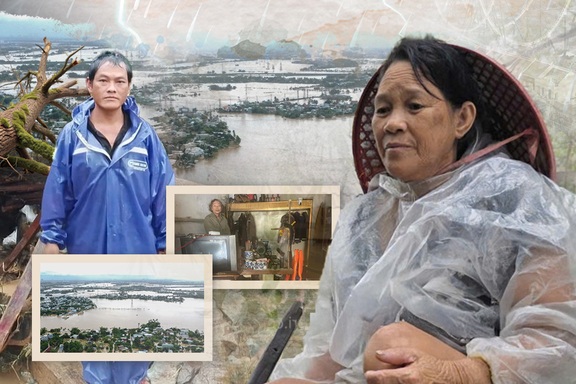 Miền Trung oằn mình trong lũ, nhà sập, người mất, tài sản bị cuốn trôi