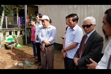 PGS.TS. Bùi Văn Liêm, Phó Viện trưởng Viện Khảo cổ học nói về phát hiện lớp nền đá có biểu hiện 1 công trình rộng lớn