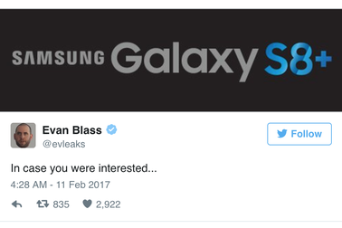 Sẽ có phiên bản Samsung Galaxy S8 Plus ra mắt ngày 29/3?