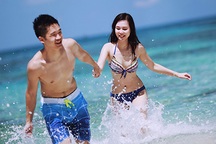 Ngất ngây ảnh cưới lãng mạn trong ánh bình minh đảo Lý Sơn