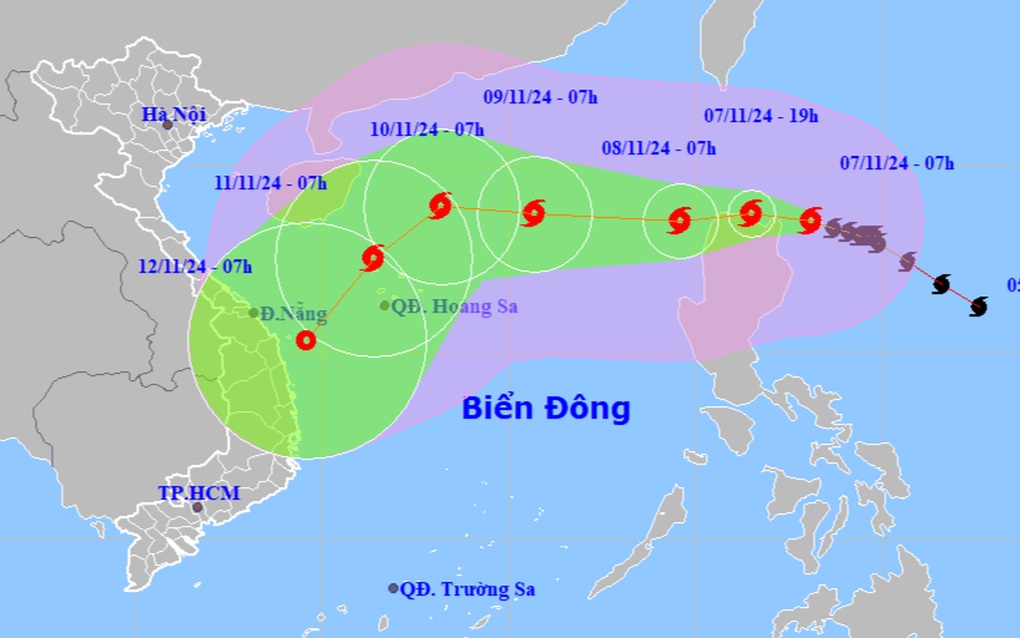 Yinxing tiệm cận siêu bão, khắp dải miền Trung mưa lớn - 1 Yinxing tiệm cận siêu bão, khắp dải miền Trung mưa lớn - 1