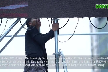 Phố đi bộ Nguyễn Huệ lắp lại 5 màn hình “khủng” phục vụ người hâm mộ