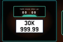 Biển số 30K-999.99 trúng mức giá kỷ lục hơn 75 tỷ đồng
