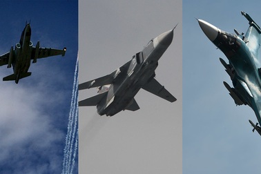 Uy lực bộ 3 chiến đấu cơ Nga đang oanh kích IS